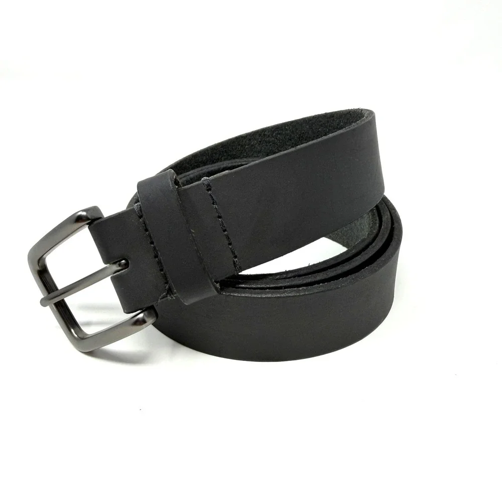 Timberland Mens Genuine Leather Belt Made In USA Black Gunmetal Size 44